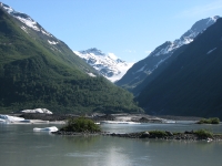 The glacier was hidden around the corner across the outflow